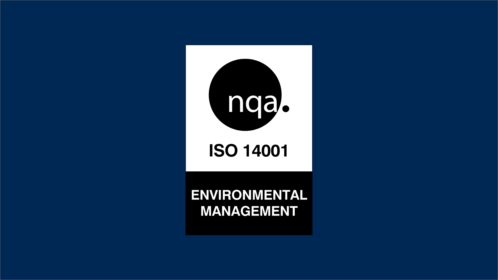 NQA ISO 14001 security accreditation