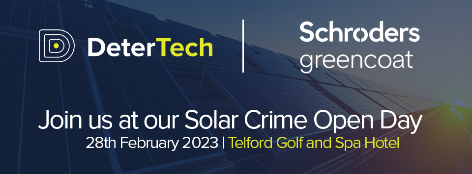DeterTech and Greencoat to host solar crime open day